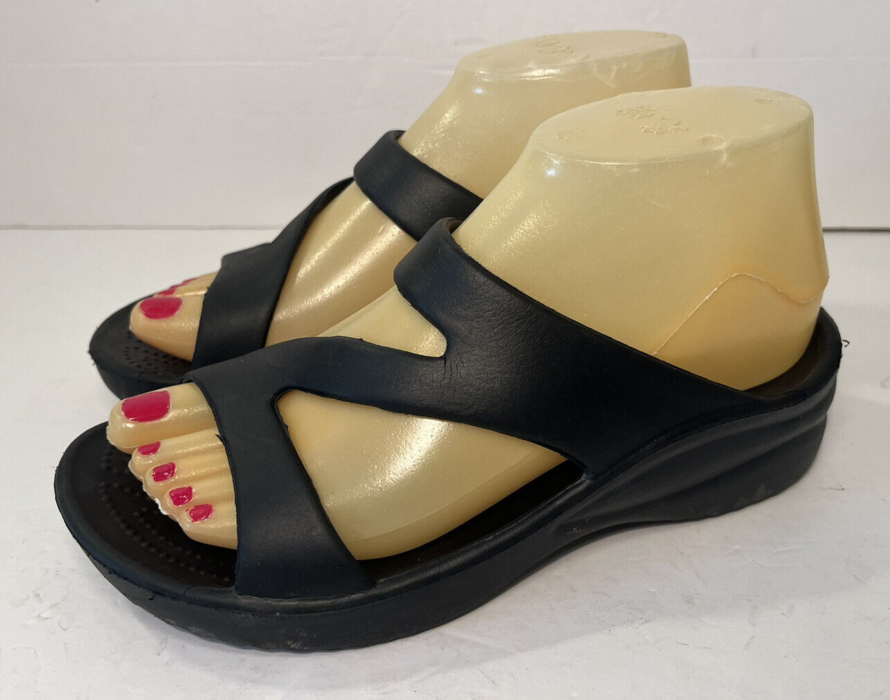 Dawgs Hounds Z Strap Rubber Comfort Sandals Slides Black - Sz 5 | eBay