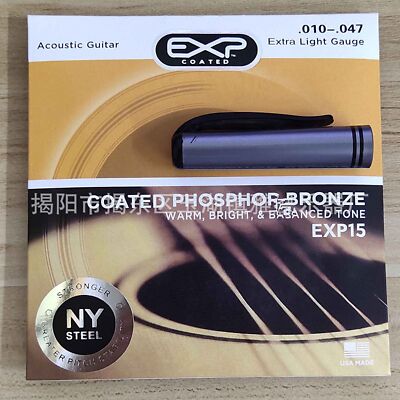 5PCS D'Addario EXP15 16/26 Coated Phosphor Bronze10-047.11-52.12-053