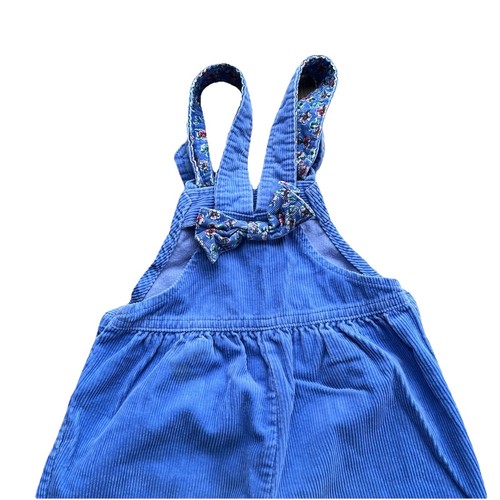 Vintage Oshkosh Bgosh Girls Periwinkle Floral Bow Corduroy Overalls size 6 USA - Picture 6 of 11