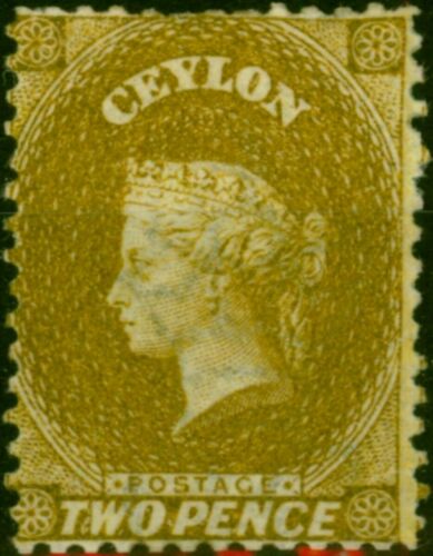 Ceylon 1867 2d Bistre SG64b Fine & Fresh MM - Picture 1 of 1