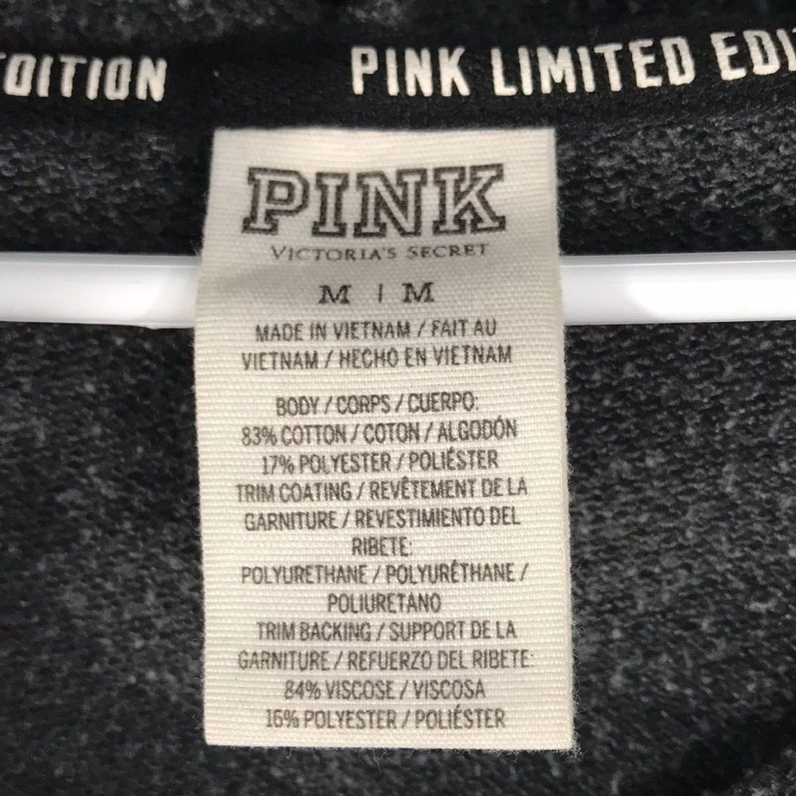 UNDERCOVER Felpa con cappuccio Victoria's Secret rosa edizione limitata maniche a righe Racer