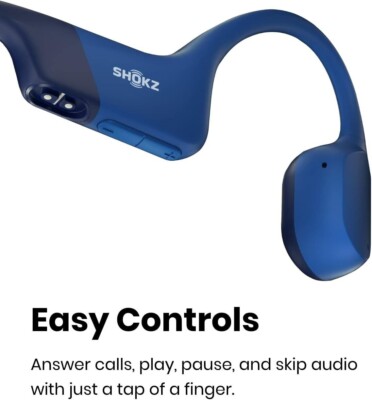 Shokz OpenRun Bone Conduction Open-Ear Endurance Headphones - Blue