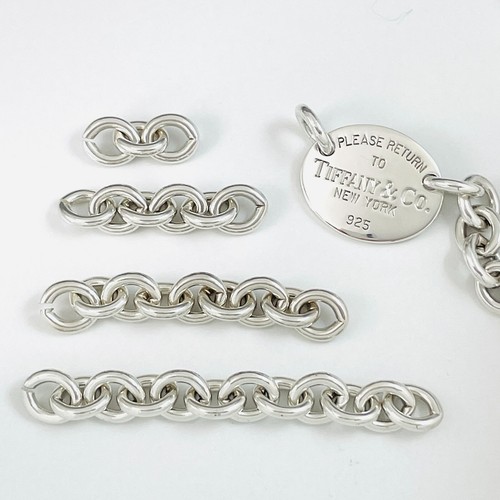 Return Tiffany Oval Tag Choker Necklace Lengthen Extension Repair Chain Links