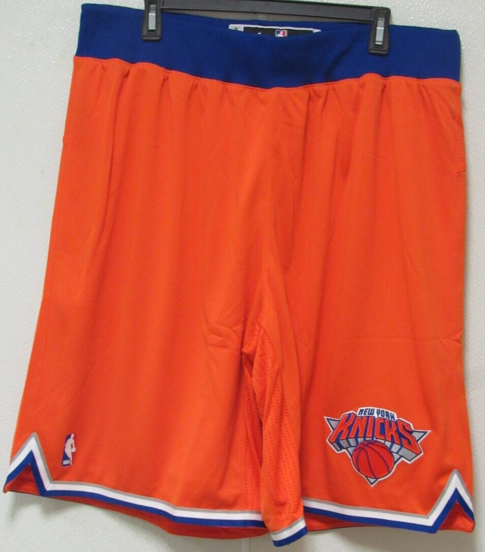 NWT NBA Adidas New York Knicks Game Issued Authentic Shorts Orange