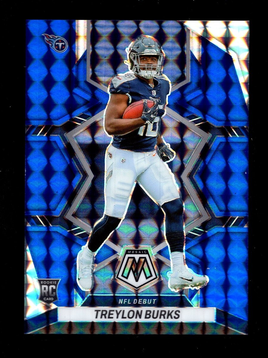 2022 MOSAIC BLUE PRIZM #279 TREYLON BURKS RC 16/99 TITANS