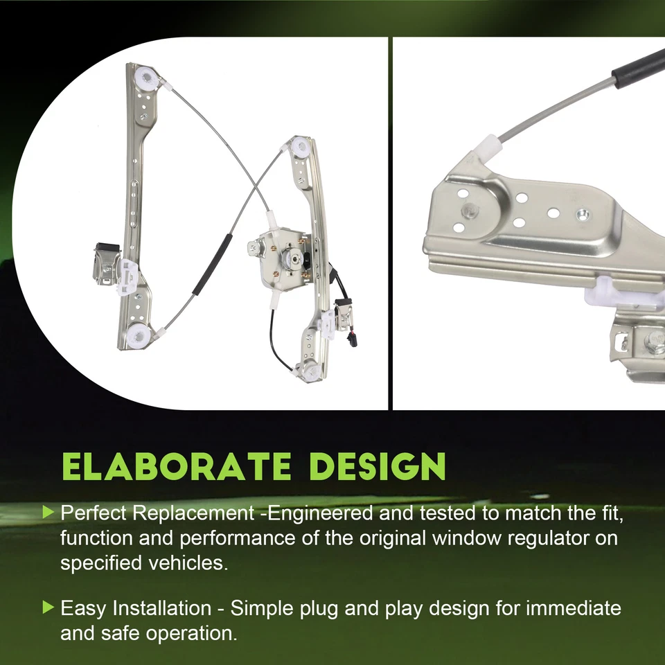 For 2005-2010 Chrysler 300 Front Passenger Side W/ Motor Power Window Regulator - Image 4 of 4
