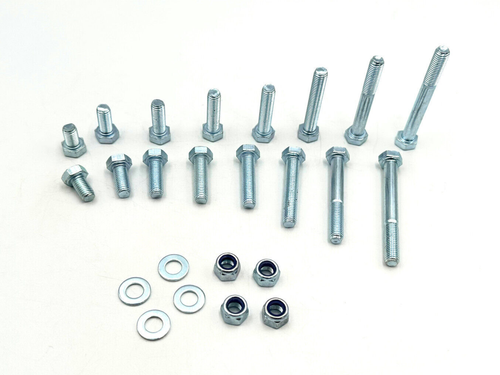 DIN 933 Schraube M7x12, M7x16, M7x20, M7x25 verz. Kl.8 optional Mutter+Scheibe - 第 5/6 張圖片