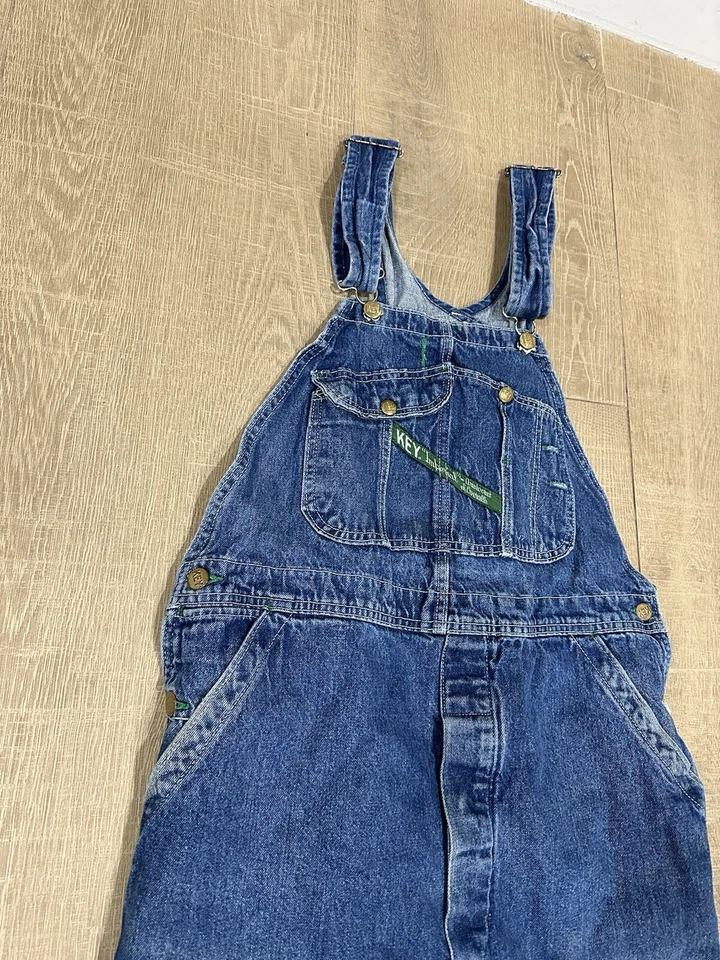 Mono con tirantes Key Imperial para hombre talla 38x32 azul denim carpintero ropa de trabajo EE. UU. Foto 4 de 4