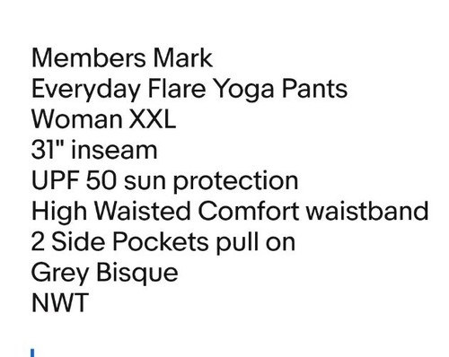 Everyday Flare Yoga Pants Woman Sz XXL High Waisted Side Pockets Grey Bisque New - Picture 6 of 6