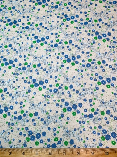 Aunt Grace's Apron Blue Floral by Judie Rothermel Cotton Fabric Marcus OOP FQ - Picture 2 of 5