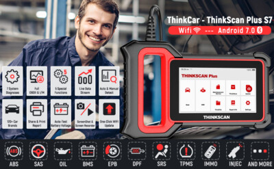 ThinkScan Plus S7 Auto Scan Diagnose Tool OBD2 Code Leser Akku EPB DPF ABS