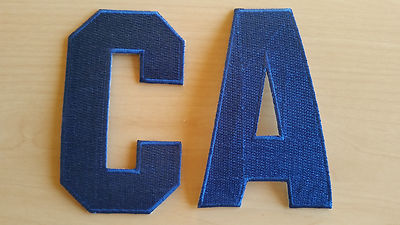 ROYAL BLUE Captain C Alternate A Patch Iron On for Hockey Jersey SHIPS ...