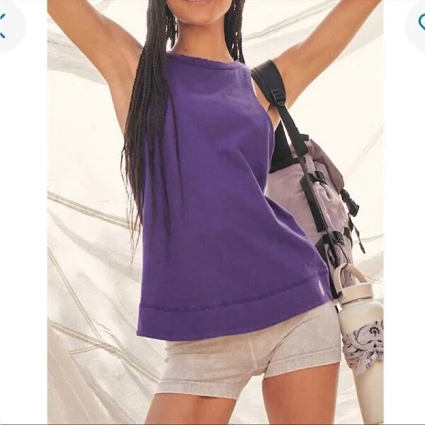 FREE PEOPLE MOVEMENT トップス タンクトップ ヨガ ジム Free People FP Movement Sz S Inhale Tank Top In Purple ~ 100