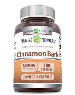 Amazing Formulas Cinnamon Bark Supplement, 1000 mg, 100 caps, Exp 04/27