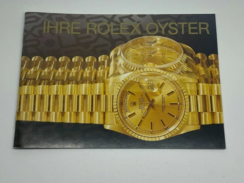 ROLEX IHR ROLEX OYSTER BOOKLET GERMAN BOOKLET AGE 1999 VINTAGE ORIGINAL