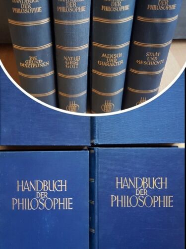 4x Handbuch Philosophie Grunddisziplinen Natur Geist Gott Mensch Charakter 1930 - Bild 1 von 5