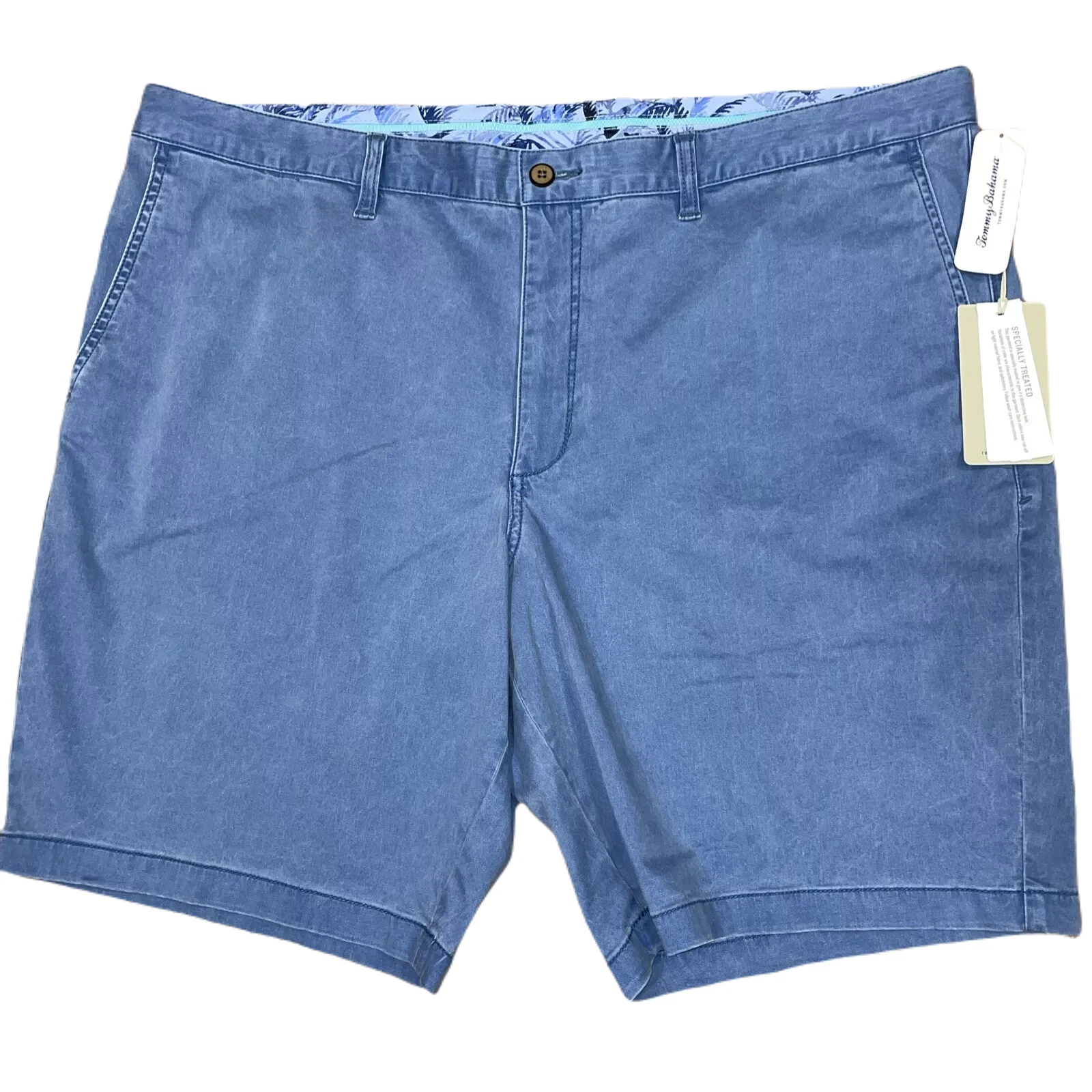 Tommy Bahama Mens Big & Tall 52RG Port Side Blue Stretch 10” Boracay Chino Short