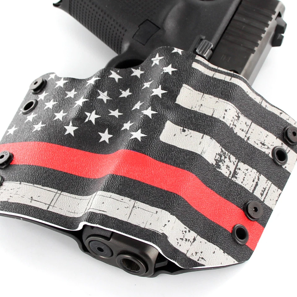 Springfield - OWB Gun Holster - Optic Ready - Grunge Red Line - Image 2 of 4