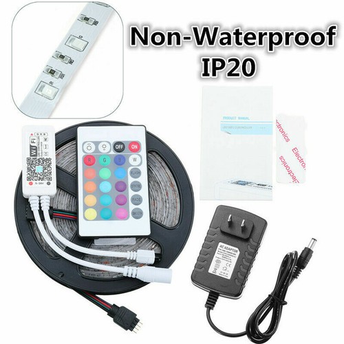 5M RGB LED WIFI Strip Light Control Waterproof Lamp For echo Alexa Google Home - Picture 14 of 14