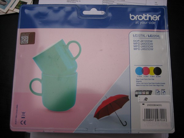 Original Brother Valbpdr Tinten Multipack LC‑227XL-BK, LC‑225XL-C/M/Y-image