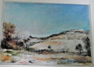 Tableau Pastel Original De Franz Ehmke (1928-2018) - Berlin Tegeler Fluss Eichwerder - Signé - Paysage Impressionniste