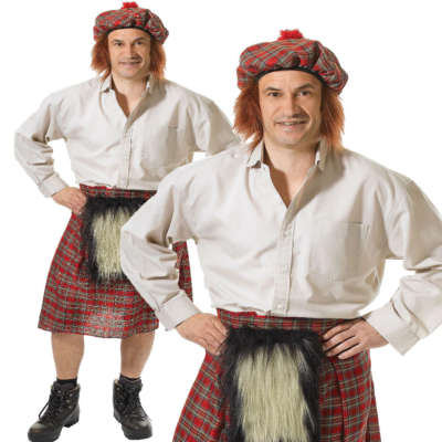 Écossais Kilt Chapeau Traditionnel Homme Déguisement Adulte