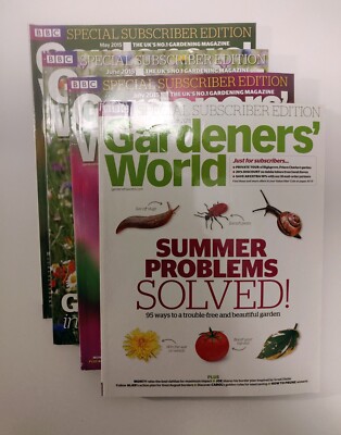 4 x Gardeners' World Magazines 2015 Summer Bundle - May to August 2015