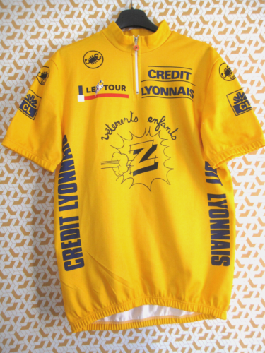Maillot cycliste Jaune tour de France vetements Z Castelli vintage jersey - XL - Picture 1 of 9