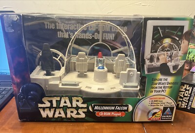 New Vintage 1998 Hasbro Star Wars Millennium Falcon CD-ROM Playset