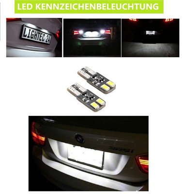 2x 4SMD LED License Plate Light 12vW5W T10 for MITSUBISHI PAJERO IV V8_W, V9_W