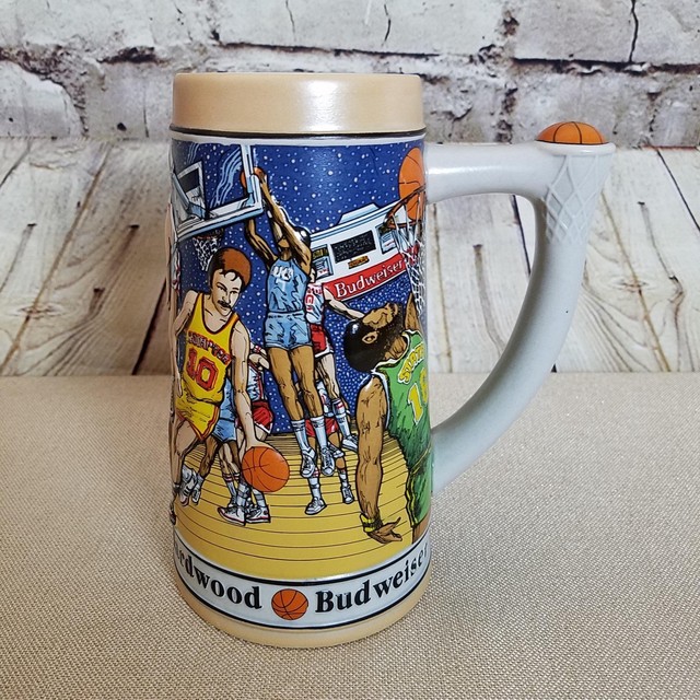 Budweiser Sports Series Basketball Stein Mug Large Handcrafted