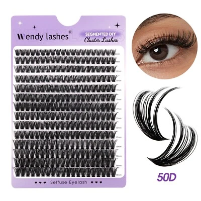 WENDY LASHES Wendy Lash Extensions 280pcs Individual Lashes Cluster Lashes DIY D Curl 8-15Mix