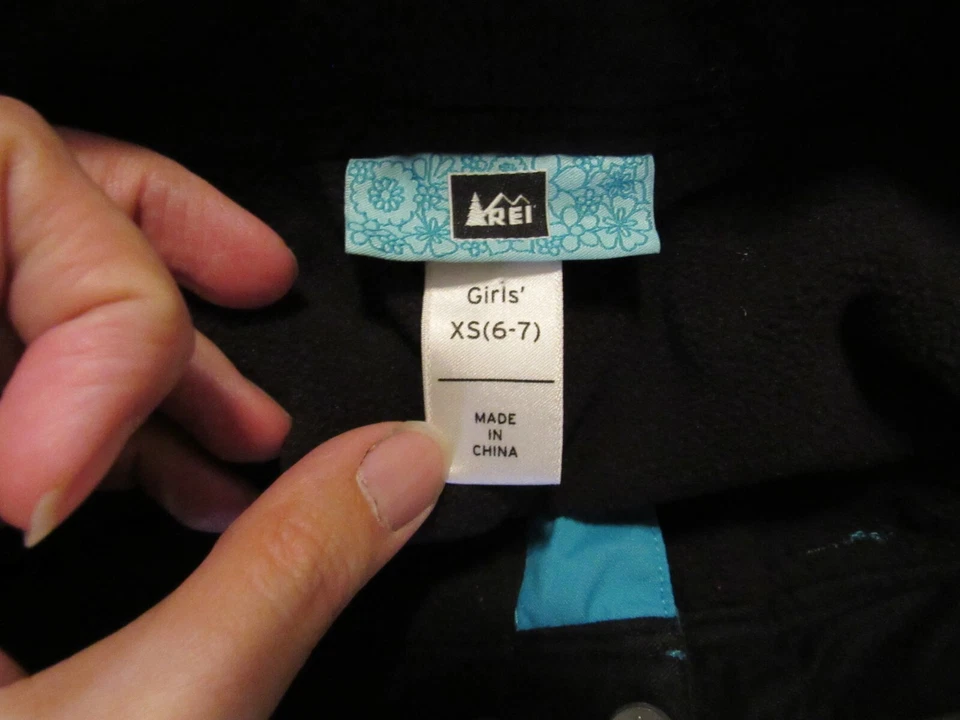 Pantalones de nieve REI para niñas XS 6-7 verde azulado Foto 2 de 4