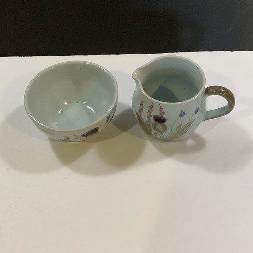 Buchan Thistle Purple Stoneware Portobello Creamer and Sugar Scotland Set 2 #44 - Picture 2 of 18