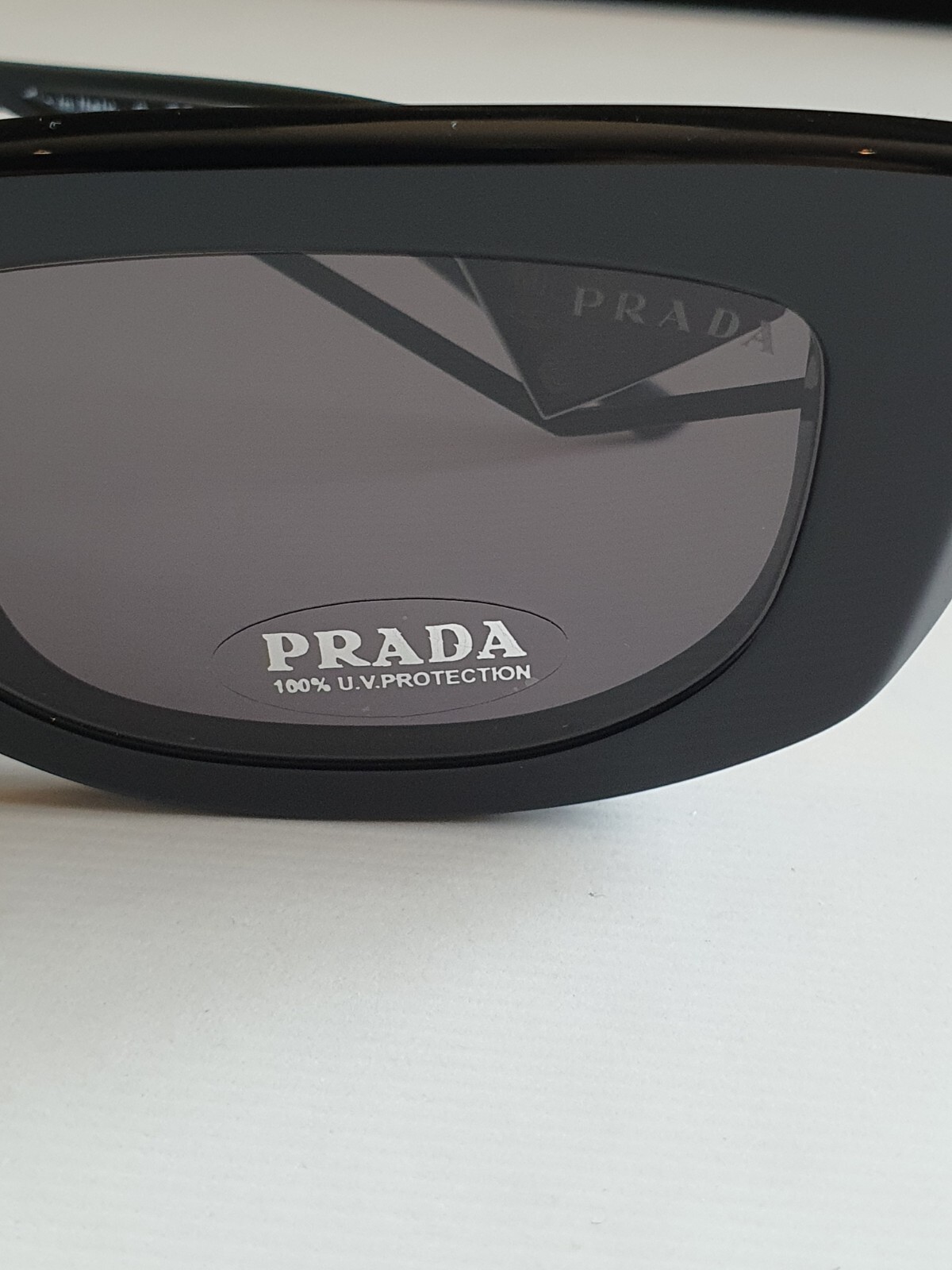 Prada Sunglasses Black Rectangular Acetate Metal … - image 5