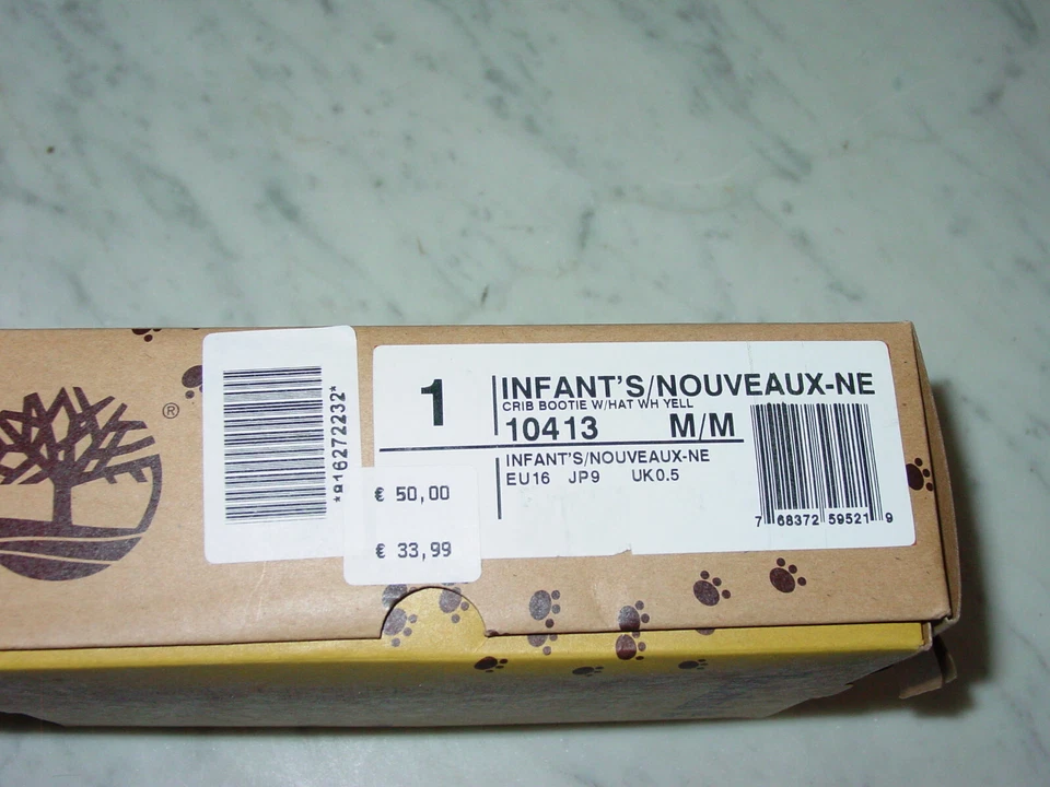 Ботинки для детской кроватки из нубука Timberland пшеница! Размер 1C с коробкой! - Изображение 3 из 4