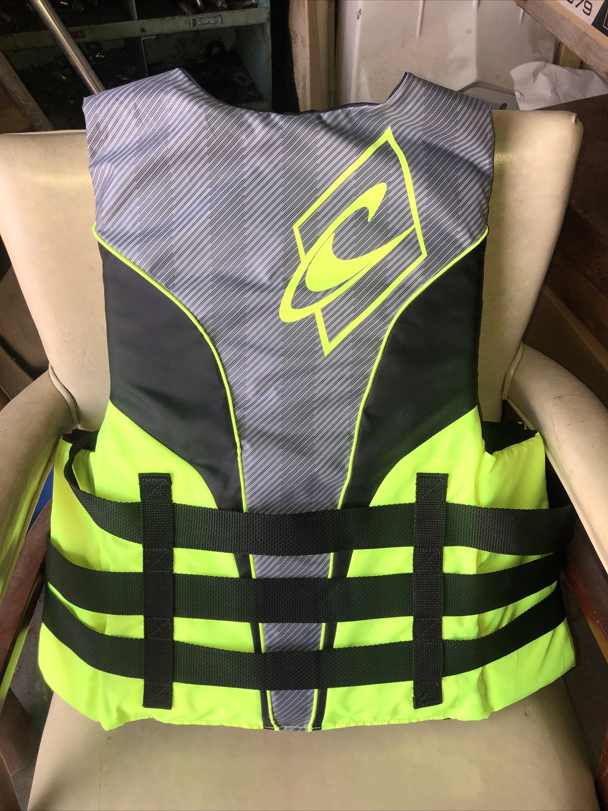 O'Neill Men's Green Black Personal Flotation Device Life Guard Vest