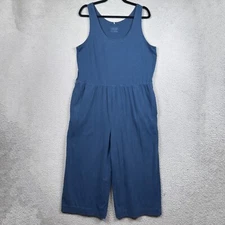 Patagonia Jumpsuit Womens XL Blue Kamala Lagenlook Eco Wide Leg Comfy Lounge