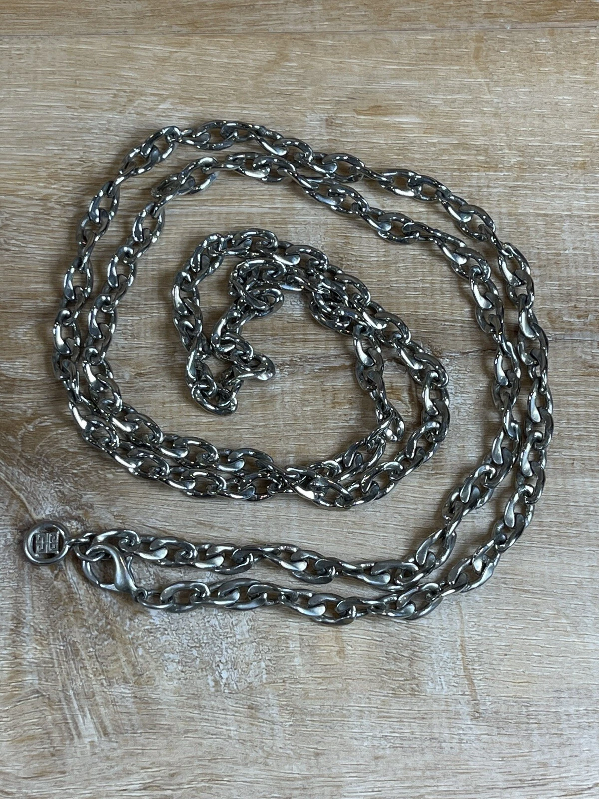 Vintage Givenchy Silver Toned Heavy Rope Chain Necklace