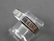 ESTATE WIDE .65CT BAGUETTE DIAMOND 14K WHITE GOLD WEDDING ANNIVERSARY RING 20710