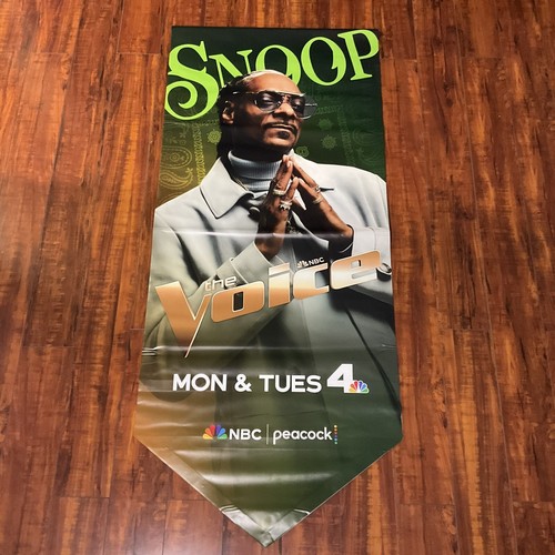 Snoop Dogg THE VOICE Original Double Sided Vinyl Flag 56x24 inches