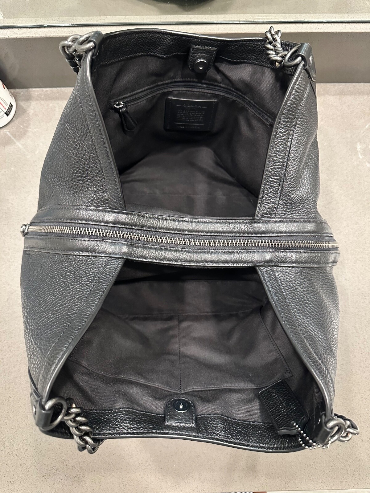 Coach Chain Kristy Shoulder Bag Black 12.5" x 10.75… Gem