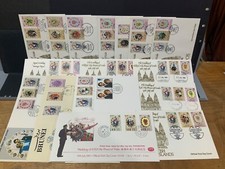 1981 ROYAL WEDDING FDCS INC HONG KONG BRUIE, PITCAIRN TOTAL 17 FDCS  LFW 36