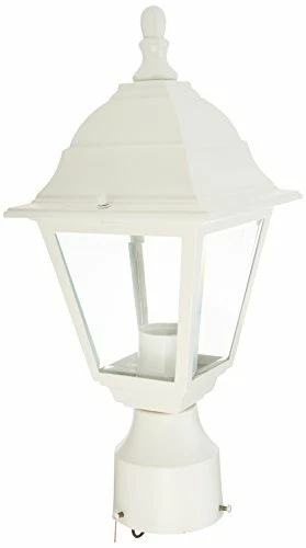 Nuvo 60/546 Post Lantern with Clear Glass, White - Picture 1 of 3