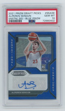 2021 PRIZM DRAFT PICKS ALPEREN SENGUN SENSATIONAL SIGNATURES BLUE /45 PSA 10!