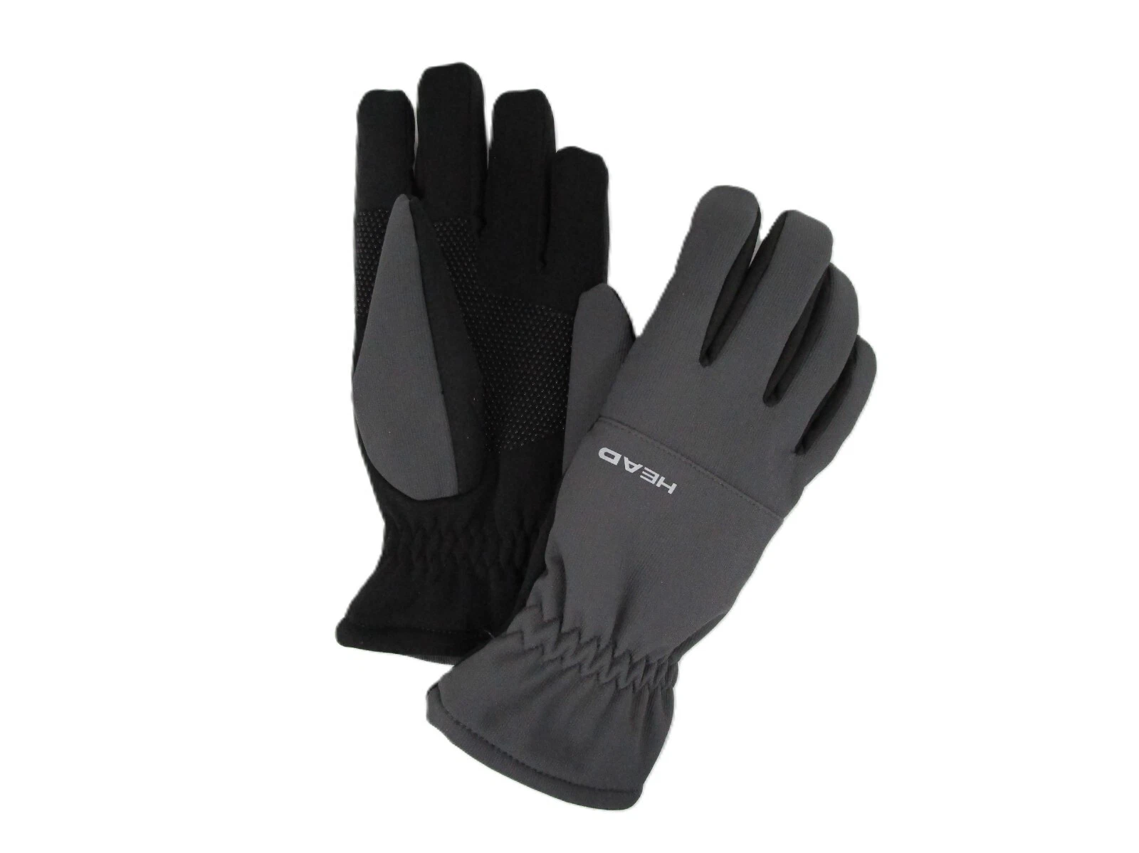 HEAD Waterproof Hybrid Mens Gray Gloves Touchscreen Friendly & Faux Fur Lined