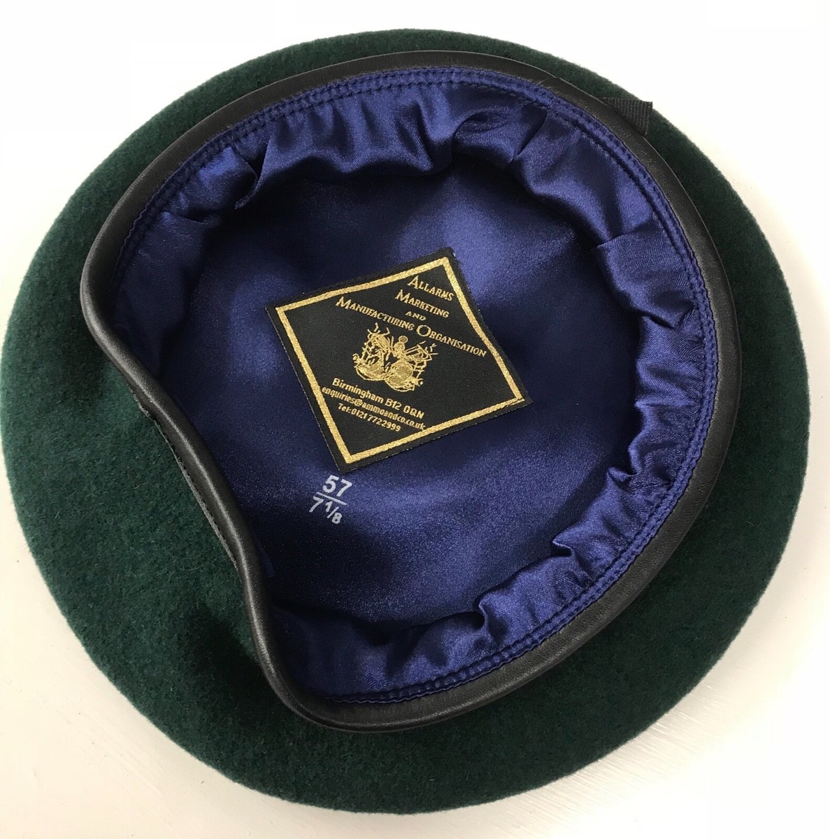Royal Marines Green Beret, RM Military, Leather Band Silk Lined, Small  Crown