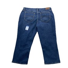 Lee Women Capri Jeans Size 18 Blue NEW 22" Inseam Dark Wash 60-28