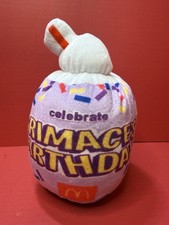 Mcdonald's Collection Grimace Shake Cup Plush Stuffed Soft Toy 9" Rare