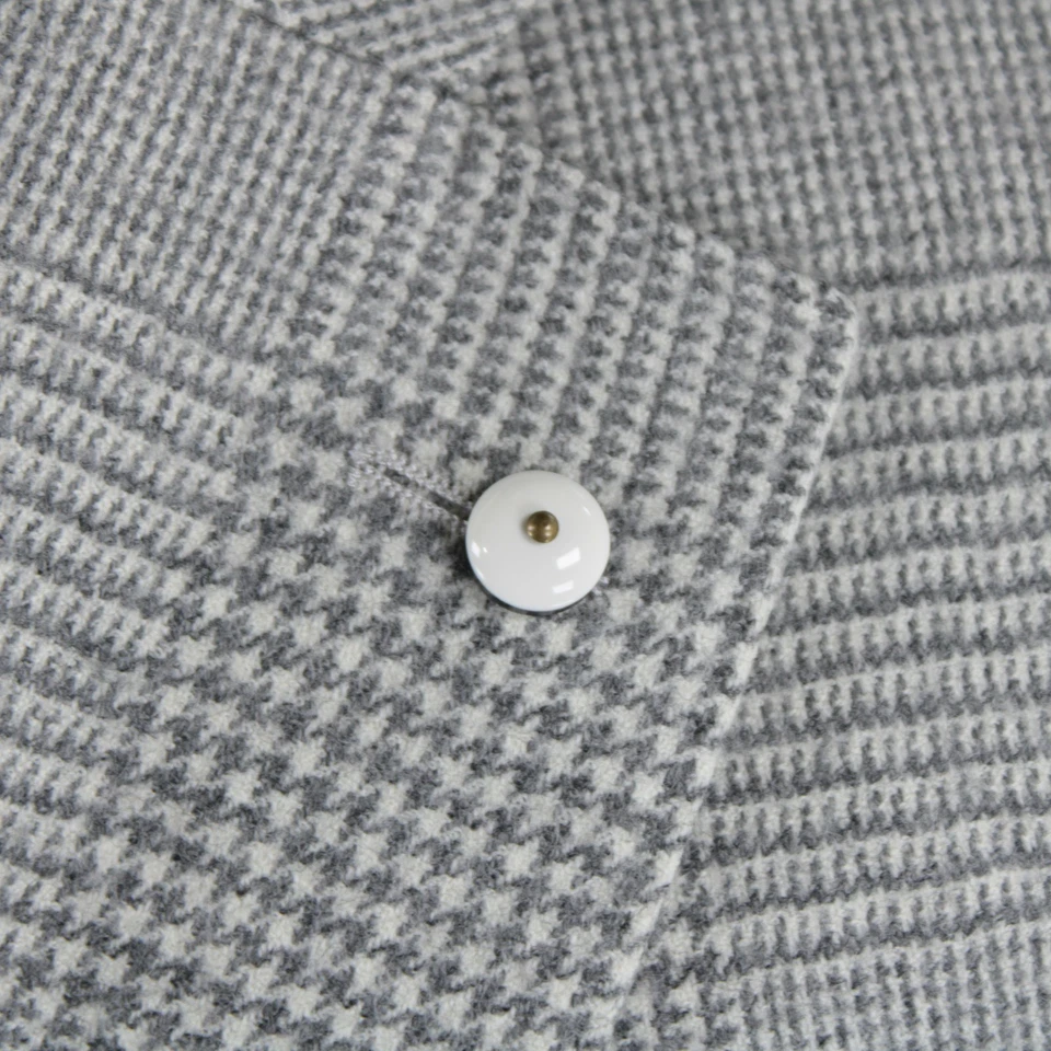 L.B.M. Casaco esportivo 1911 novo com etiquetas 100% lã tamanho 52R (42R EUA) em xadrez cinza - Imagem 4 de 4